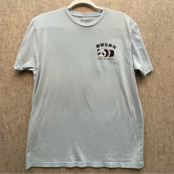 Women's Riot Society Panda Sushi Sugee Cotton Tshirt L - Picture 2 of 6